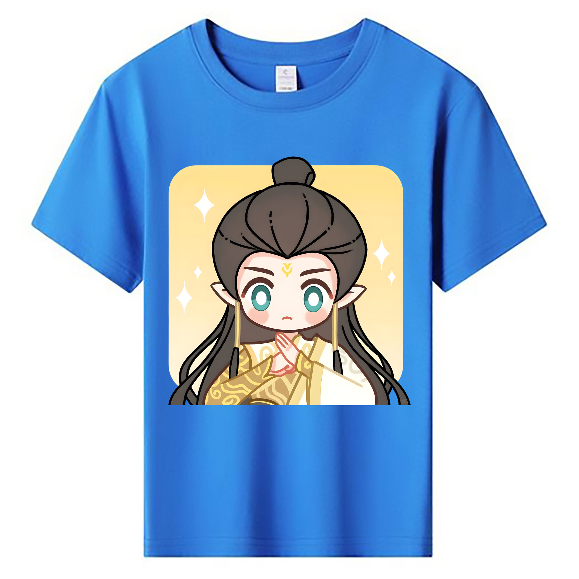 （画像用） Ne Zha 2 ナタ 魔童の大暴れ 綿100％キッズTシャツ（フロントプリント）